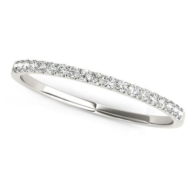 14k White Gold Pave Setting Diamond Wedding Ring