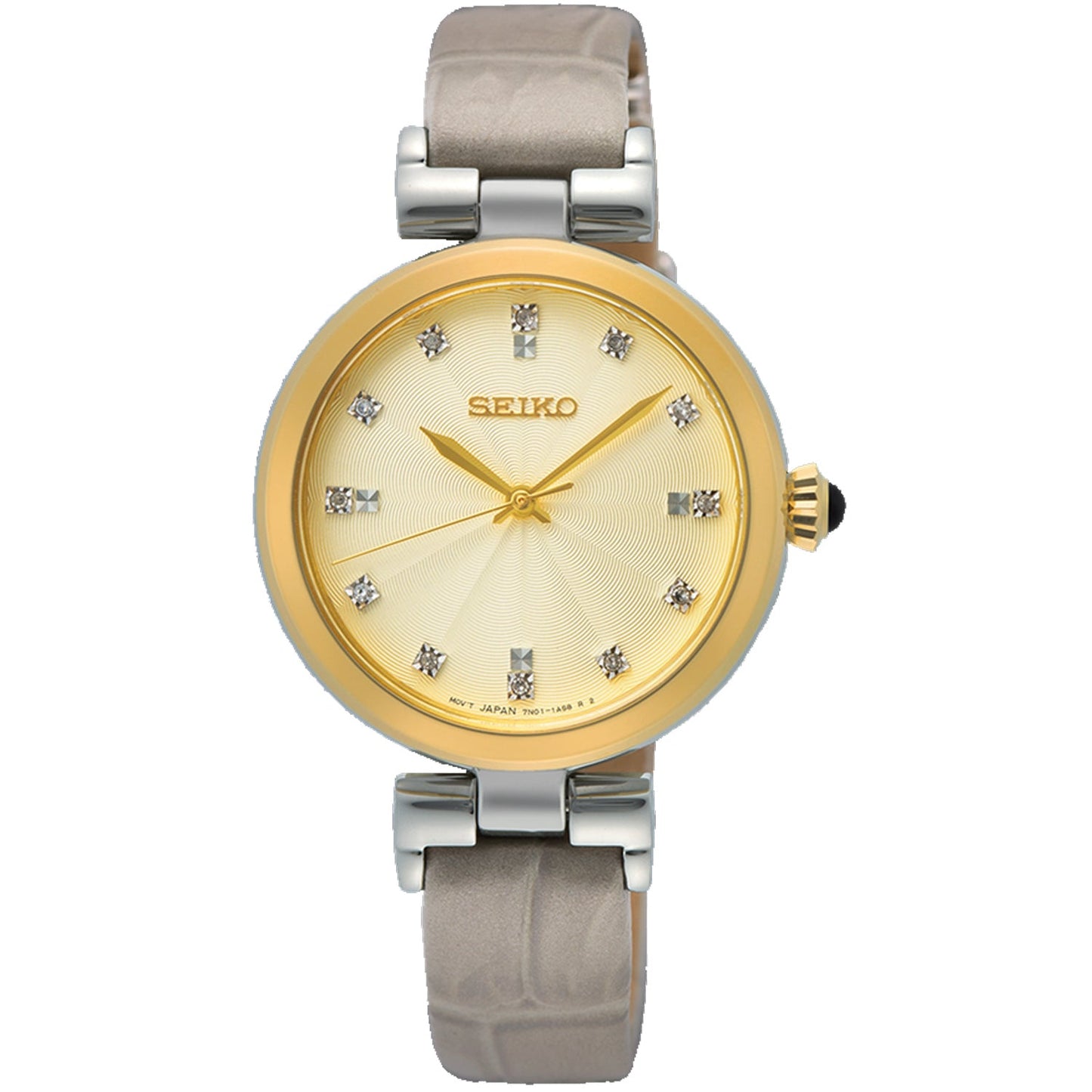 Montre de soirée pour femme Seiko avec cadran beige