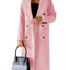 Elegant Long Sleeve Double Breasted Overcoat