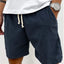 Men's Corduroy Jogger Shorts with Drawstring and Pockets