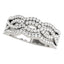 Anillo con Diamantes y Cuatro Curvas en Oro Blanco de 14k