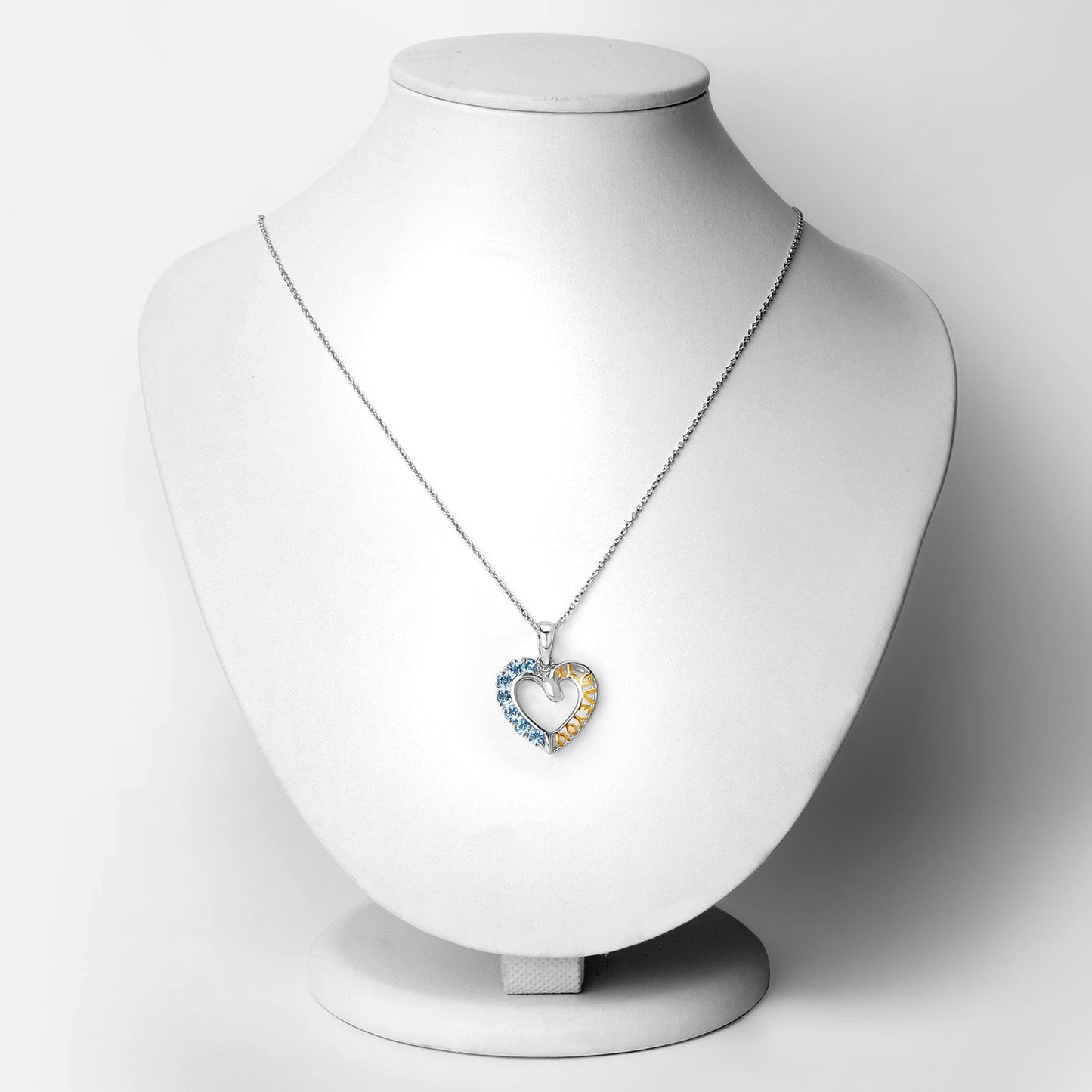 Colgante de Topacio Azul Suizo Genuino de 0.84 Quilates en Plata Esterlina