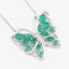2.60 Carat Genuine Emerald and White Zircon Necklace