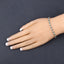 5.77 Carat Genuine Emerald and White Topaz Bracelet in Sterling Silver