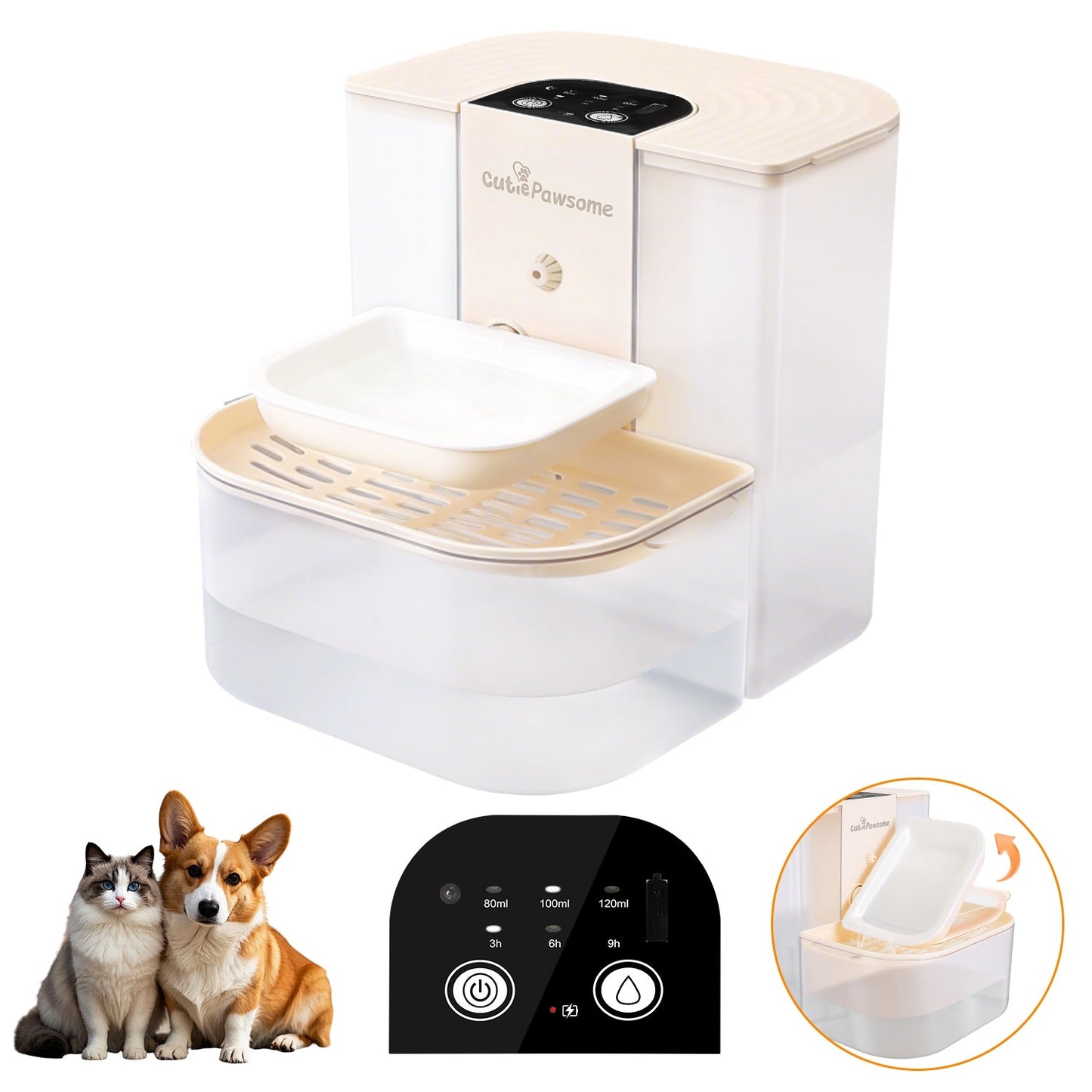 Smart Automatic Pet Water Fountain - 4.5L Rechargeable Dispenser