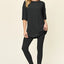 Double Take Full Size Round Neck T-Shirt and Leggings Set