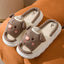 Piggy Cute Couple Open Toe Linen Cotton Linen Slippers - Korvel