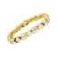 Pulsera de eslabones geométricos en oro amarillo de 14K con diamantes - Tamaño 7"