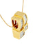 Collier Pendentif Géométrique en Diamant en Or Jaune 14K