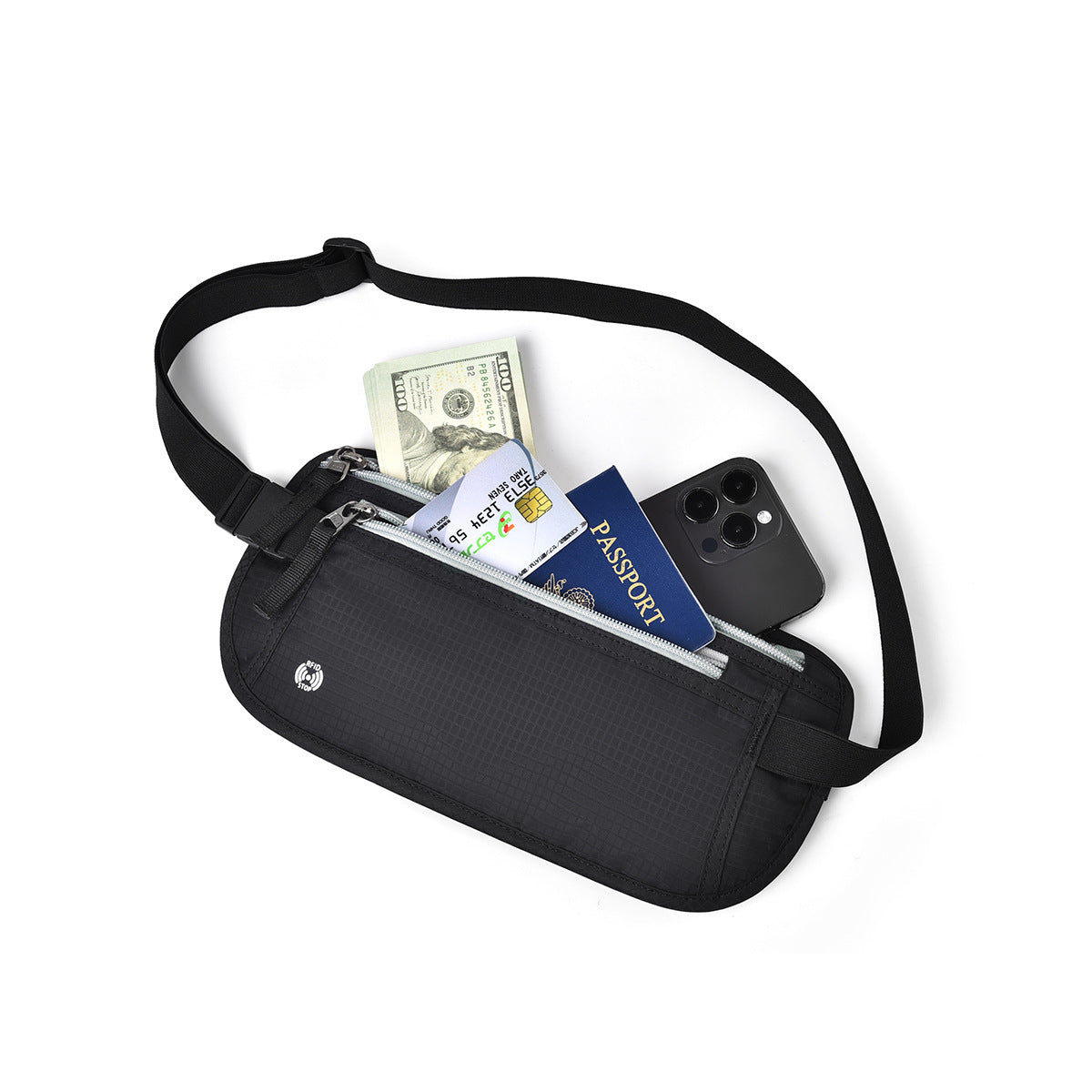 Premium Waterproof RFID Waist Bag for Travel