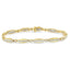 Pulsera de Tenis de Diamantes en Oro Blanco de 14K con Bezel y Eslabones Tapered