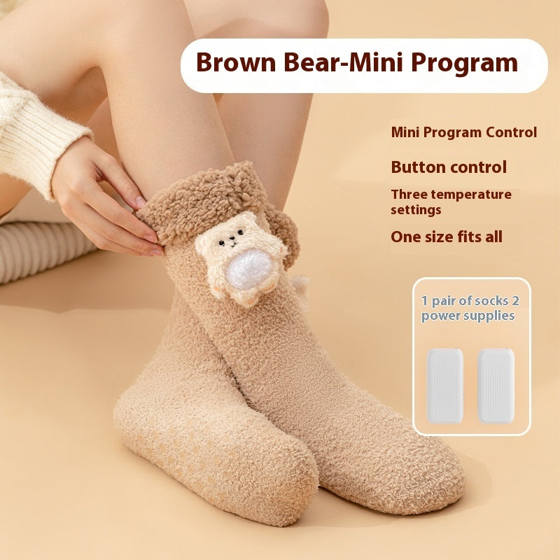 Thickened Fleece Electric Heating Socks