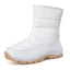 Botas de Nieve de Invierno Premium para Mujeres - Diseño de Tobillo Alto con Plumas