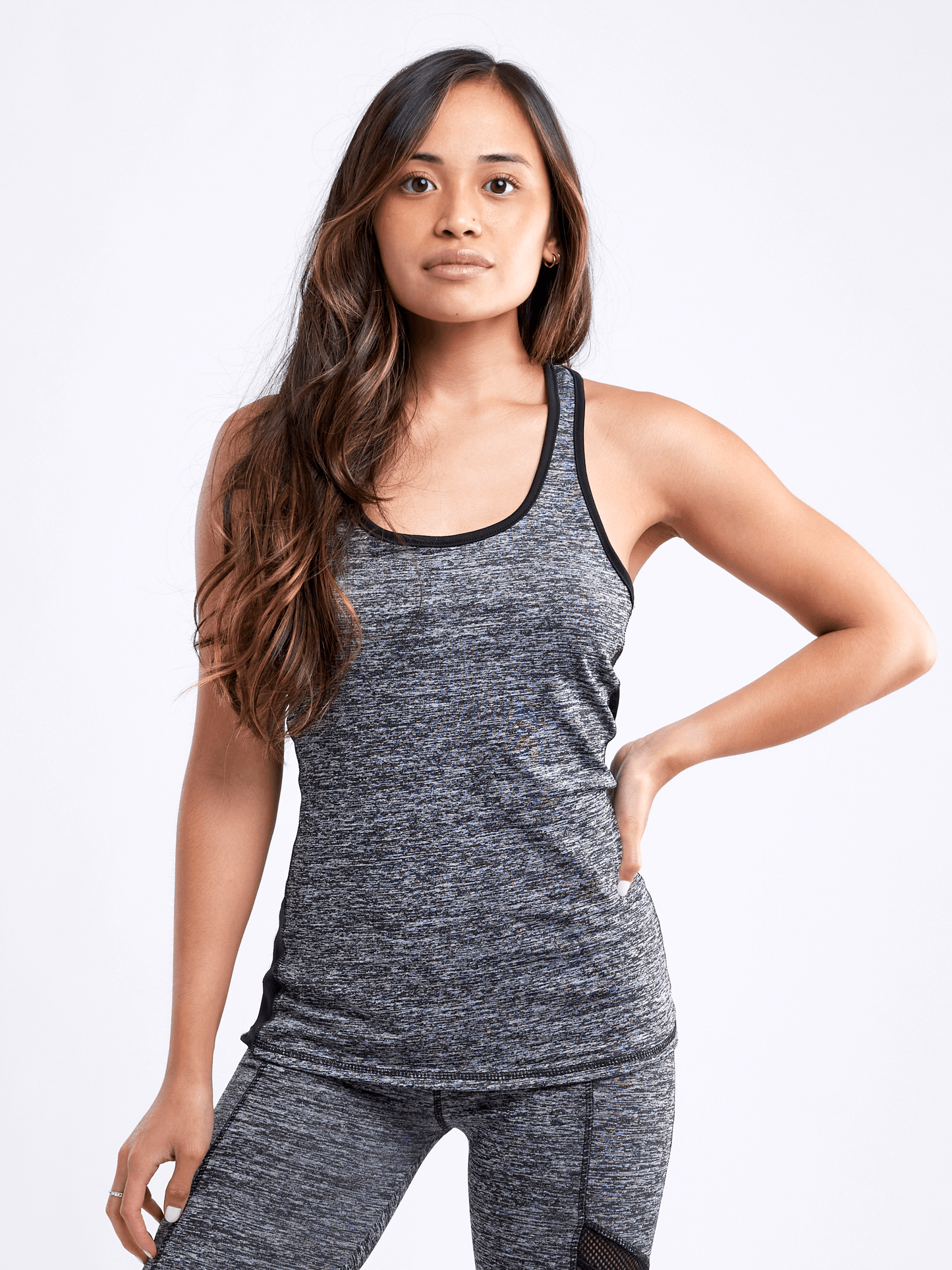 JupiterGear Women's Long Sports Tank Top with Mesh Panels
