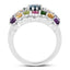 Bague de fiançailles en argent sterling .925 de 4,02 carats avec pierres multiples