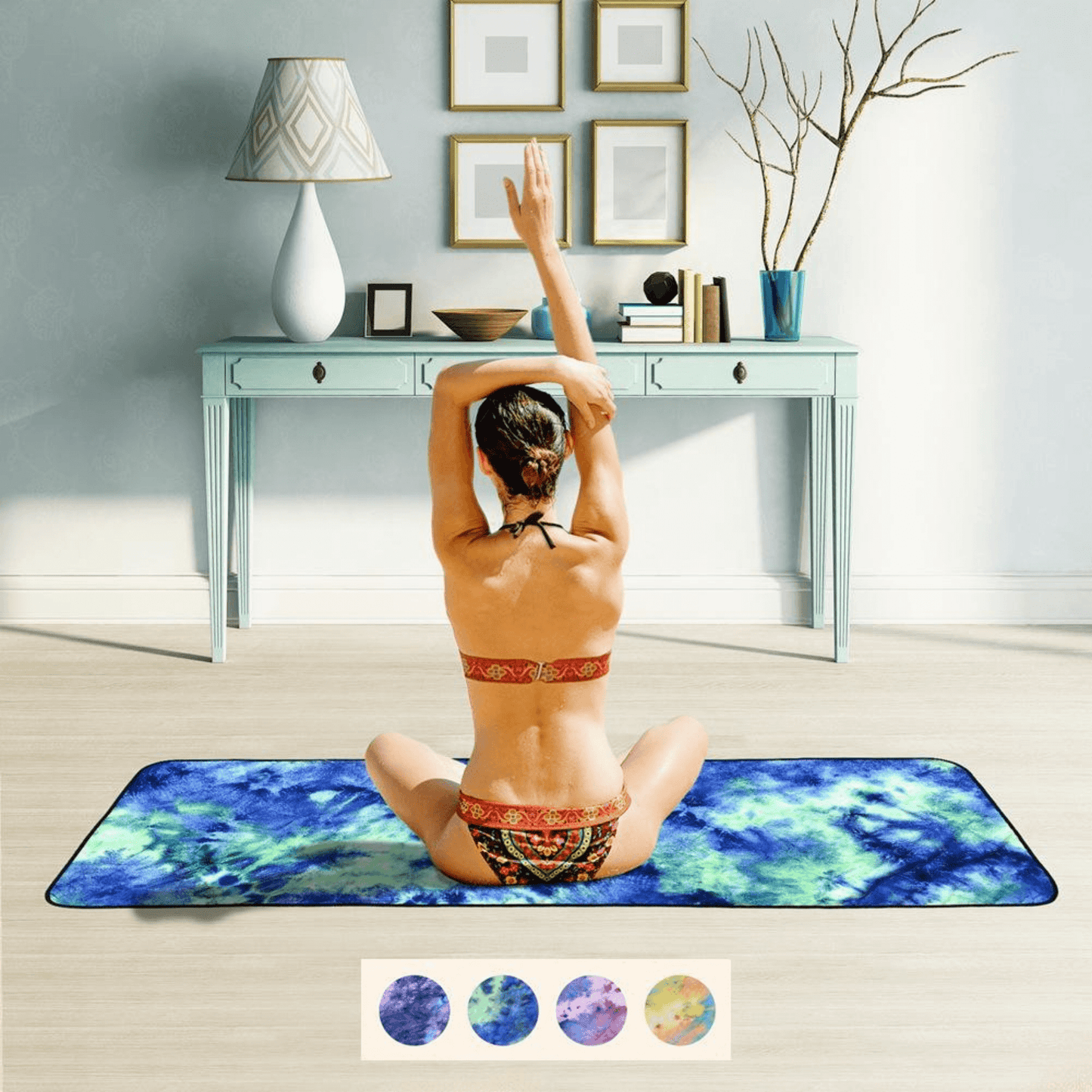 Toalla de Yoga Tie Dye JupiterGear con Puntos Antideslizantes