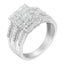 10K White Gold Diamond Cluster Engagement Ring