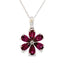 Rhodolite Garnet Pendant in 14KT White Gold