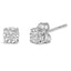 Boucles d'oreilles clou en diamant lab-grown Miracle-Set en argent sterling .925