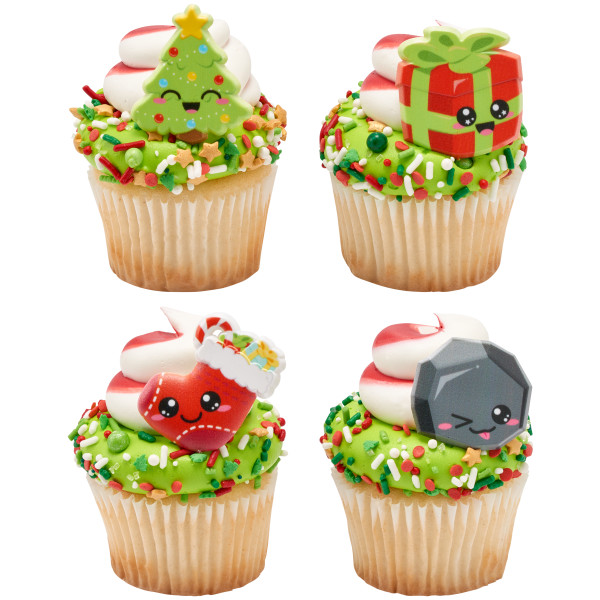 Christmas Cuties cupcake Rings - 12ct - Korvel