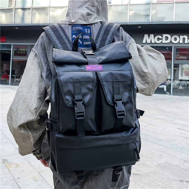 Mochila Negra Premium para Hombres - Bolsa de Viaje de Gran Capacidad
