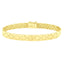 14k Yellow Gold Clover Bracelet - 7 Inch Luxury