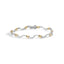 Pulsera de Enlace de Onda y "X" de Diamante de Dos Tonos de 10K - 2.00 Cttw
