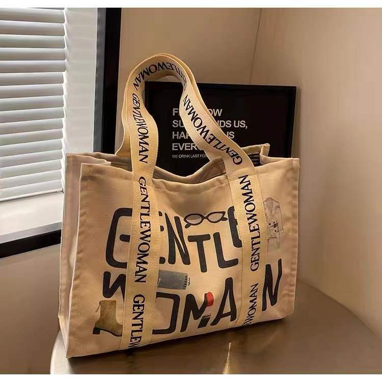 Grand Sac Fourre-Tout en Toile pour Femmes