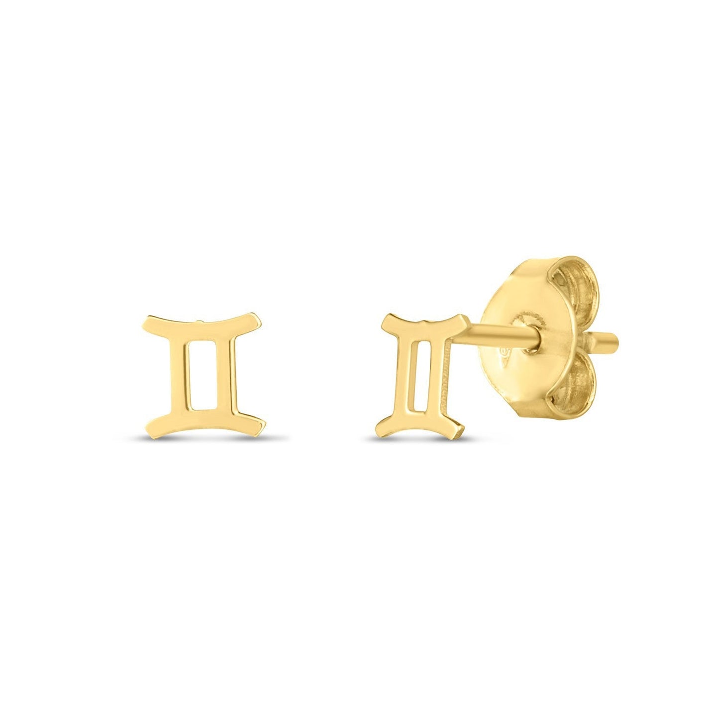 Pendientes de Stud Gemini de Oro Amarillo de 14K