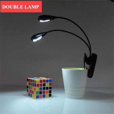 Versatile Dual Gooseneck LED Clip Lamp for Reading & Music Stand - Korvel
