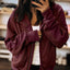 Waffle Zip Up Hooded Jacket with Pockets