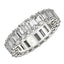 Emerald Cut Lab Grown Diamond Eternity Ring in 14k White Gold