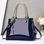 Fashionable Patent Leather Large-Capacity Handbag