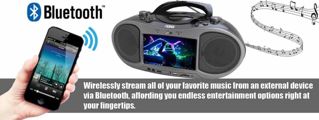 Naxa Boombox DVD Bluetooth 7"