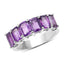 3.30 Carat Genuine Amethyst Sterling Silver Engagement Ring