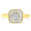 Bague cocktail en diamant en or jaune 10K - Taille 6