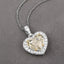 Pendentif en cœur en diamant jaune clair de 4,51 carats en or blanc 18K