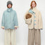 Sea Salt Cream Heavyweight Dual Wear Shearling Suede Coat