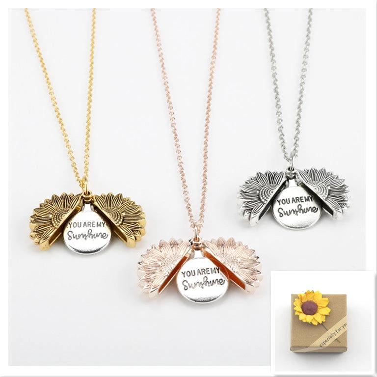 Collar de Letras Dobles Girasol