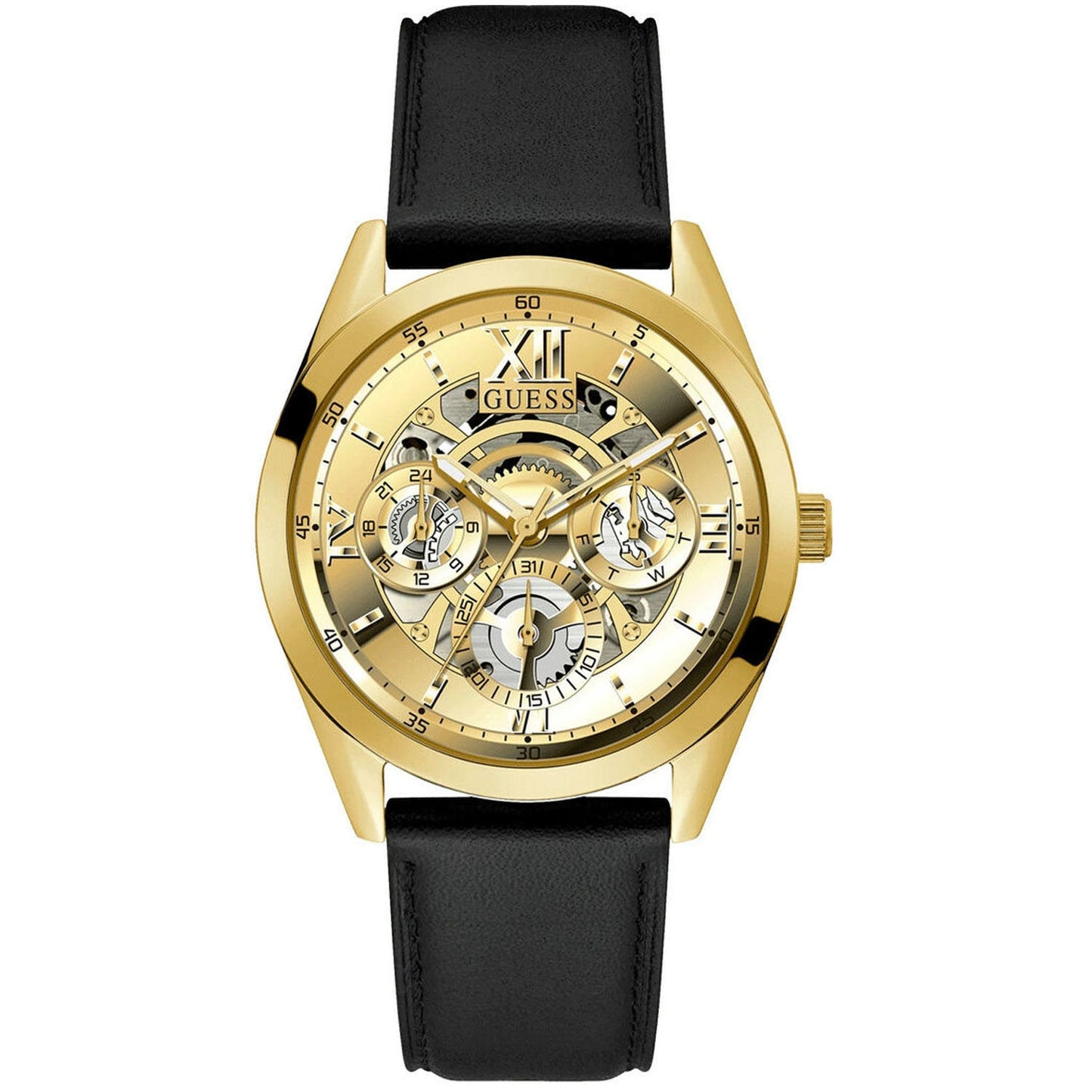 Guess Men's Classic Watch with Gold Dial
