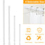 Adjustable Tension Curtain Rod - Heavy-Duty Steel for Versatile Use