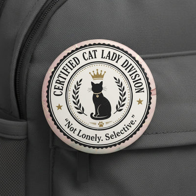 Pin de Botón de la División de Gatos Certificados | No Solitaria. Selectiva.
