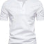 T-shirt Henley pour hommes grande taille avec détail de bouton