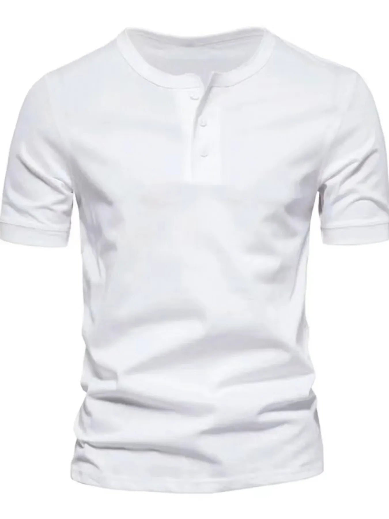 T-shirt Henley pour hommes grande taille avec détail de bouton