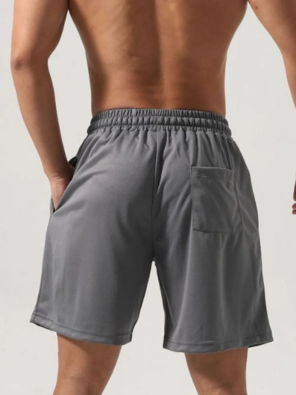 Shorts à cordon pour hommes grande taille avec lettres