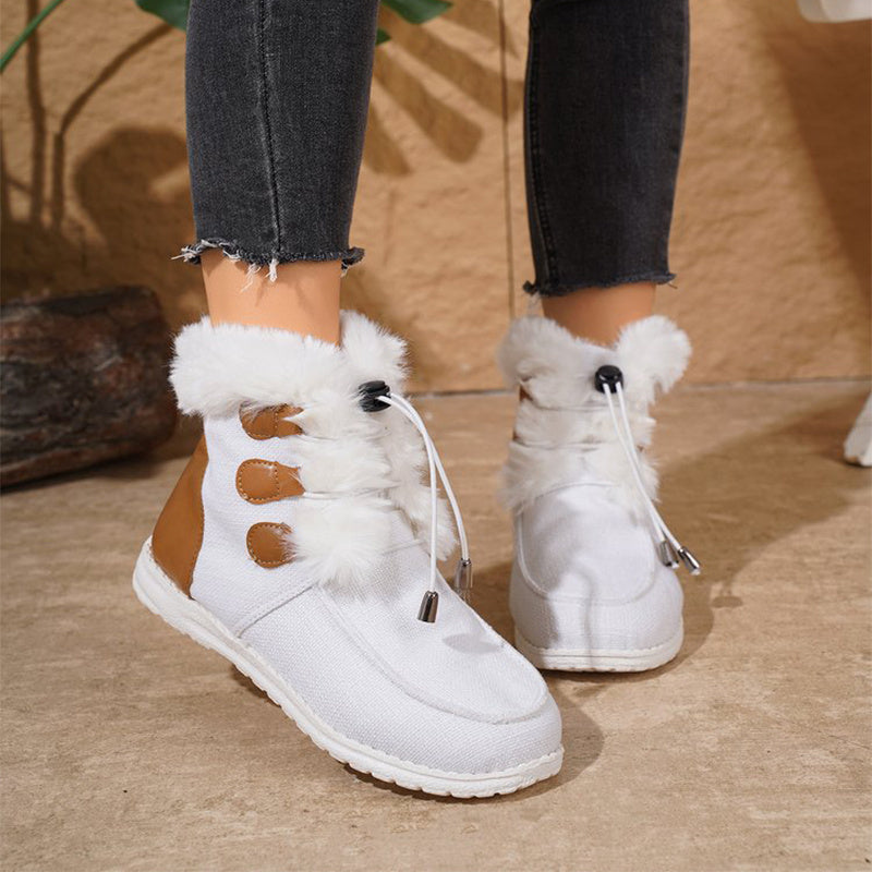 Versatile Round Toe Winter Boots for Women