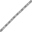 Pulsera de Tenis de Enlace Cuadrado con Diamantes de Plata Esterlina .925 1.0 Cttw