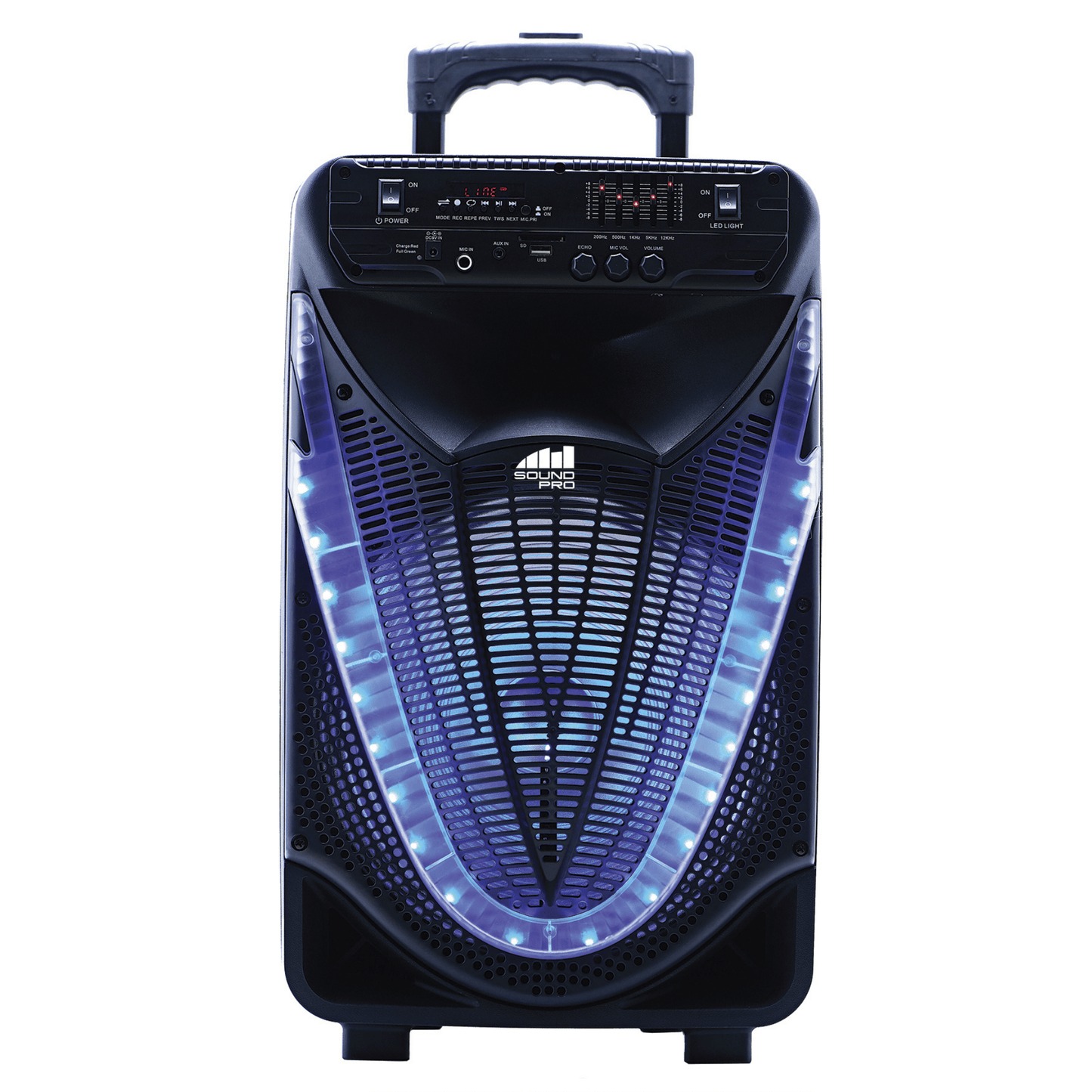 Altavoz portátil Bluetooth Naxa de 12" con luz disco