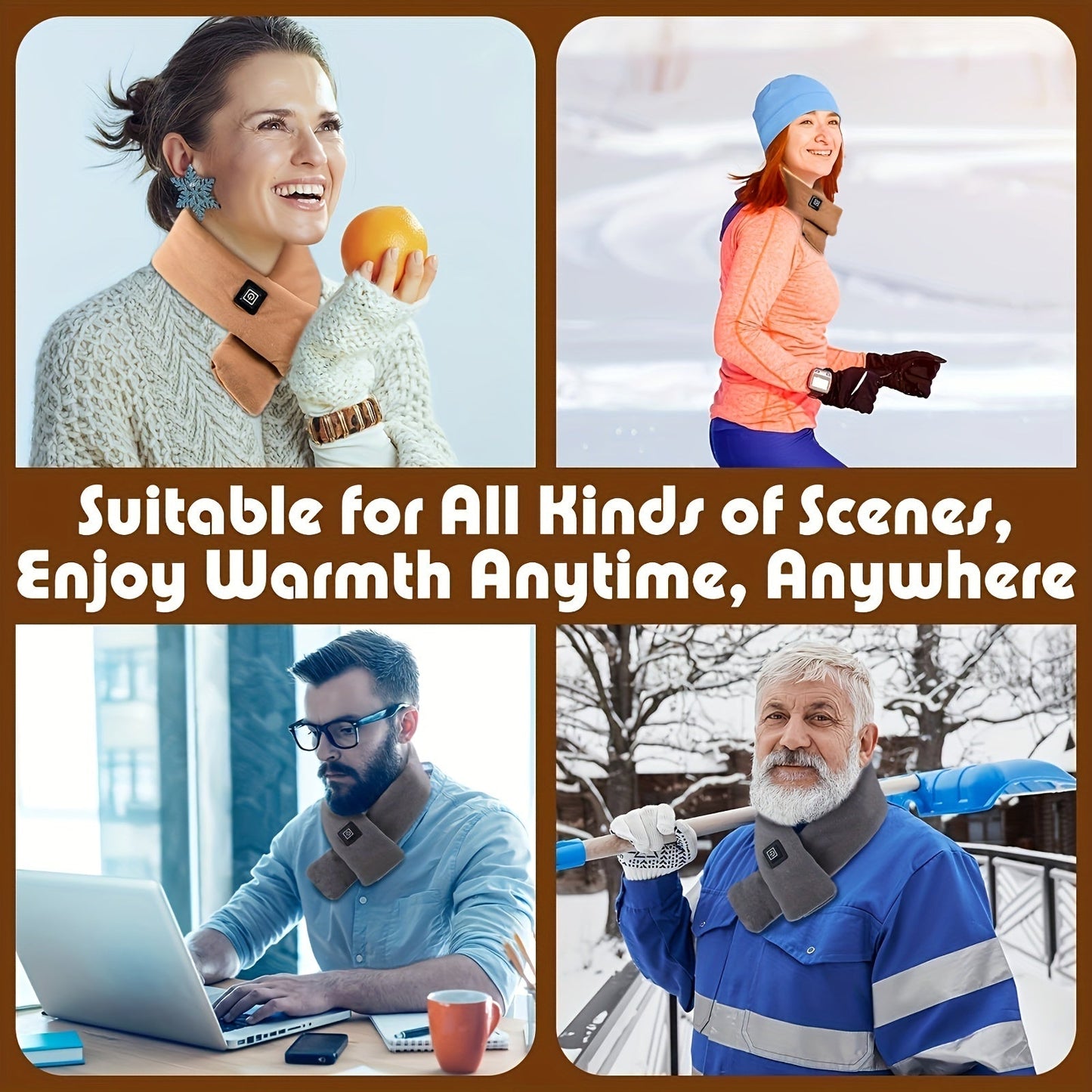 Adjustable USB Heated Scarf for Ultimate Warmth