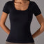 Square Neck Active T-Shirt with Detachable Chest Pads